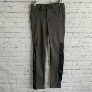 Hudson Girls Jeggings Skinny Leg Size 14 Faux Leather Trim